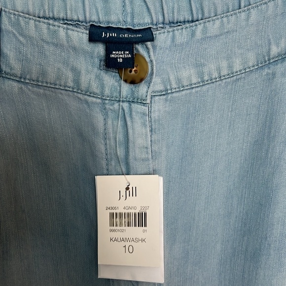 J.JILL POSITANO INDIGO FULL-LEG PANTS IN KAUAI WASH - Picture 6 of 6